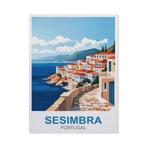 Puzzle EZ62, Sesimbra, Portugal, Spielzeug für Erwachsene, Holz, Dekompressionsspiel, 75 x 50 cm, 1000 Teile von YYHMKBYY