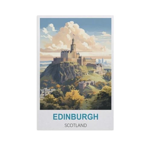 Puzzle Für Erwachsene 1000 Teile DIY Holz Puzzles Erwachsene Kinder Puzzle Klassisches Puzzle，Edinburgh, Schottland，1000 Teile Puzzle Geschenke Für Liebhaber Oder Freunde（75x50cm）-GI40 von YYHMKBYY