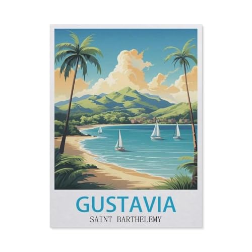 Puzzle Für Erwachsene 1000 Teile DIY Holz Puzzles Erwachsene Kinder Puzzle Klassisches Puzzle，Gustavia Saint Barthelemy，1000 Teile Puzzle Geschenke Für Liebhaber Oder Freunde（75x50cm）-GO27 von YYHMKBYY