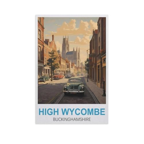 Puzzle Für Erwachsene 1000 Teile DIY Holz Puzzles Erwachsene Kinder Puzzle Klassisches Puzzle，High Wycombe Buckinghamshire，1000 Teile Puzzle Geschenke Für Liebhaber Oder Freunde（75x50cm）-GJ89 von YYHMKBYY