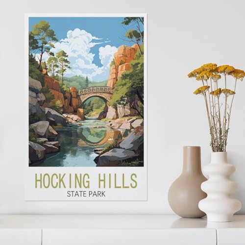 Puzzle Für Erwachsene 1000 Teile DIY Holz Puzzles Erwachsene Kinder Puzzle Klassisches Puzzle，Hocking Hills State Park，1000 Teile Puzzle Geschenke Für Liebhaber Oder Freunde（75x50cm）-Y61 von YYHMKBYY
