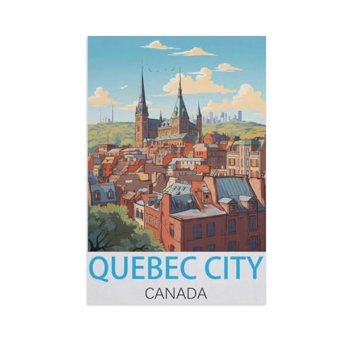 Puzzle Für Erwachsene 1000 Teile DIY Holz Puzzles Erwachsene Kinder Puzzle Klassisches Puzzle，Quebec City Kanada，1000 Teile Puzzle Geschenke Für Liebhaber Oder Freunde（75x50cm）-FQ82 von YYHMKBYY