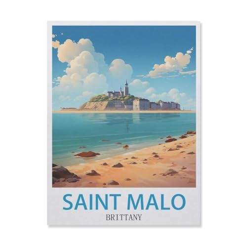 Puzzle Für Erwachsene 1000 Teile DIY Holz Puzzles Erwachsene Kinder Puzzle Klassisches Puzzle，Saint Malo Bretagne，1000 Teile Puzzle Geschenke Für Liebhaber Oder Freunde（75x50cm）-GM81 von YYHMKBYY