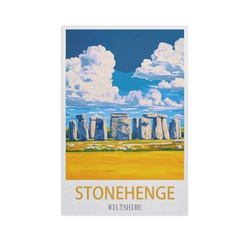 Puzzle Für Erwachsene 1000 Teile DIY Holz Puzzles Erwachsene Kinder Puzzle Klassisches Puzzle，Stonehenge, Wiltshire，1000 Teile Puzzle Geschenke Für Liebhaber Oder Freunde（75x50cm）-FX42 von YYHMKBYY
