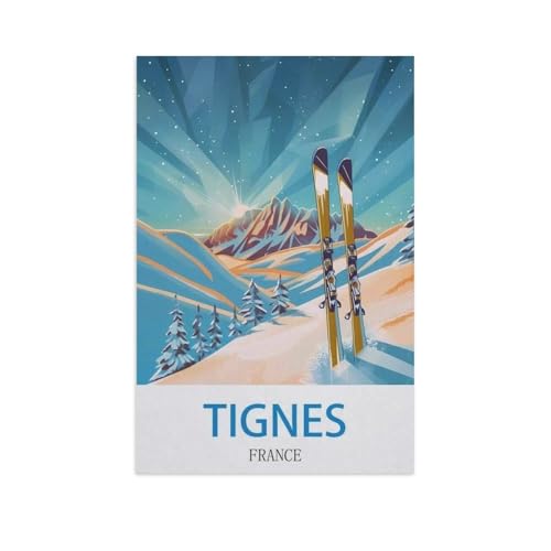 Puzzle Für Erwachsene 1000 Teile DIY Holz Puzzles Erwachsene Kinder Puzzle Klassisches Puzzle，Tignes, Frankreich，1000 Teile Puzzle Geschenke Für Liebhaber Oder Freunde（75x50cm）-GA34 von YYHMKBYY