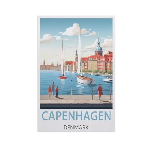 Puzzle Für Erwachsene 1000 Teile DIY Papier Puzzles Erwachsene Kinder Puzzle Klassisches Puzzle，Kopenhagen, Dänemark，1000 Teile Puzzle Geschenke Für Liebhaber Oder Freunde（38x26cm）-AN93 von YYHMKBYY