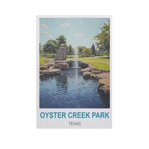Puzzle Für Erwachsene 1000 Teile DIY Papier Puzzles Erwachsene Kinder Puzzle Klassisches Puzzle，Oyster Creek Park, Texas，1000 Teile Puzzle Geschenke Für Liebhaber Oder Freunde（38x26cm）-GG21 von YYHMKBYY