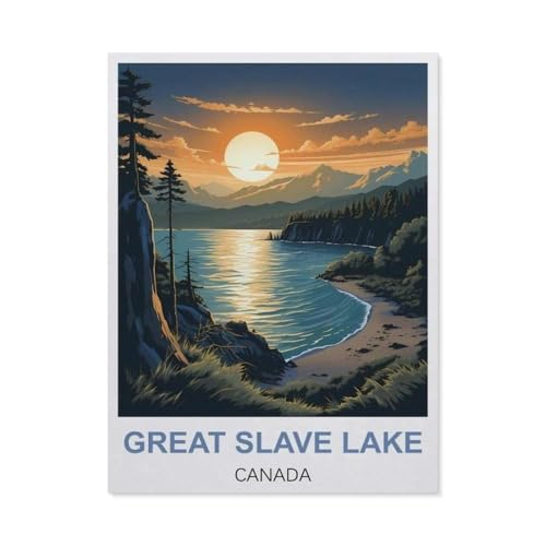 Puzzle "Great Slave Lake Canada", 1000 Teile, Teenager, Kinder, Unterhaltung, Spielzeug, Gehirn-Herausforderung, Puzzle (50 x 70 cm) - EN89 von YYHMKBYY