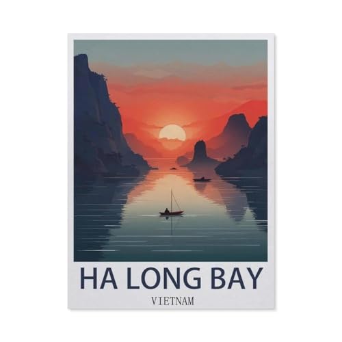 Puzzle Ha Long Bay Vietnam, Papier-Kinderspielzeug, Dekompressionsspiel (38 x 26 cm), EZ17, 1000 Teile von YYHMKBYY