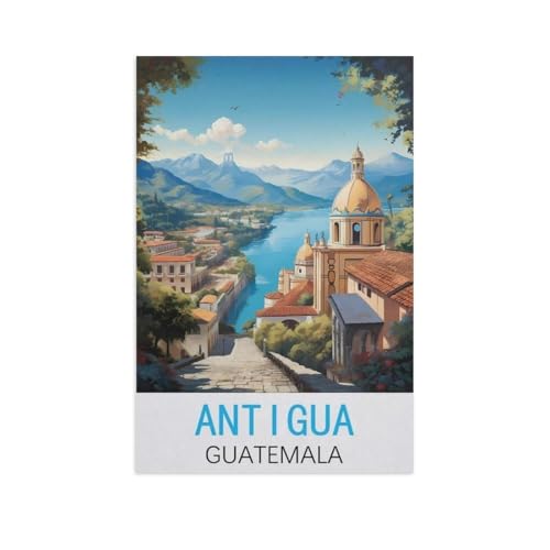 Puzzle für Erwachsene, 1000 Teile, Antigua Guatemala, schwieriges Puzzle, perfektes pädagogisches Geschenk für Jungen und Mädchen (50 x 70 cm), FO10 von YYHMKBYY