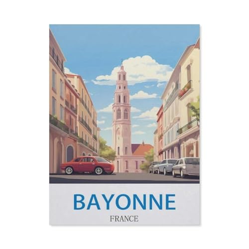 Puzzle für Erwachsene, 1000 Teile, Bayonne Frankreich, Lernspiele, Gehirn-Herausforderung, Puzzle für Erwachsene und Kinder (38 x 26 cm) -EA26 von YYHMKBYY
