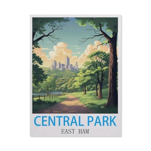 Puzzle für Erwachsene, 1000 Teile, Central Park East Ham, Lernspiele, Gehirn-Herausforderung, Puzzle für Erwachsene und Kinder (50 x 70 cm), DL6 von YYHMKBYY