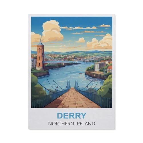 Puzzle für Erwachsene, 1000 Teile, Derry Nordirland, Lernspiele, Gehirn-Herausforderung, Puzzle für Erwachsene und Kinder (38 x 26 cm) - EN46 von YYHMKBYY