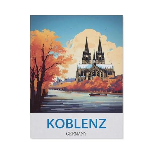 Puzzle für Erwachsene, 1000 Teile, Koblenz Deutschland, Lernspiele, Gehirn-Herausforderung, Puzzle für Erwachsene und Kinder (75 x 50 cm)-DZ46 von YYHMKBYY