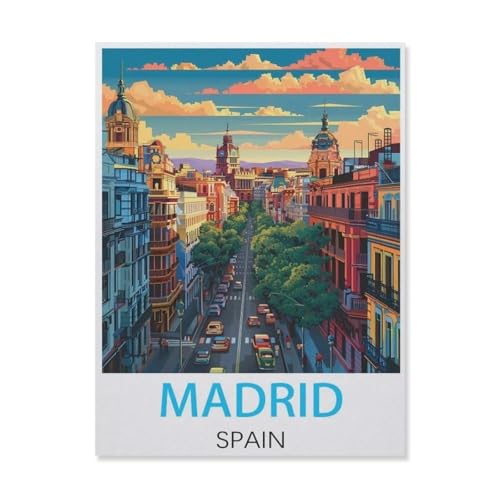 Puzzle für Erwachsene, 1000 Teile, Madrid, Spanien, Vermont, klassisches Puzzle, Teenager, Jungen, Mädchen, Puzzles für DIY, intellektives Lernspiel, Geschenk, Heimdekoration (50 x 70 cm) - DO48 von YYHMKBYY