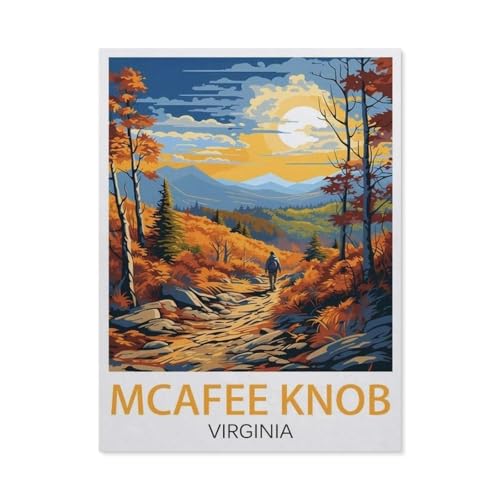 Puzzle für Erwachsene, 1000 Teile, Mcafee Knob Virginia, Lernspiele, Gehirn-Herausforderung, Puzzle für Erwachsene und Kinder (75 x 50 cm) von YYHMKBYY