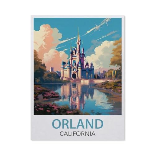 Puzzle für Erwachsene, 1000 Teile, Orland Kalifornien, schwieriges Puzzle, perfektes pädagogisches Geschenk für Jungen und Mädchen (75 x 50 cm) von YYHMKBYY