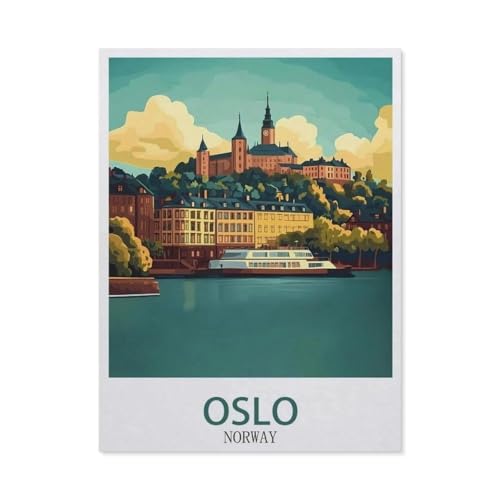 Puzzle für Erwachsene, 1000 Teile, Oslo, Norwegen, Lernspiele, Gehirn-Herausforderung, Puzzle für Erwachsene und Kinder (38 x 26 cm), FA27 von YYHMKBYY