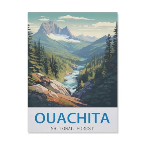 Puzzle für Erwachsene, 1000 Teile, Ouachita National Forest, klassisches Puzzle, Teenager, Jungen, Mädchen, Puzzles für DIY, intellektives Lernspiel, Geschenk, Heimdekoration (50 x 70 cm) - EI18 von YYHMKBYY