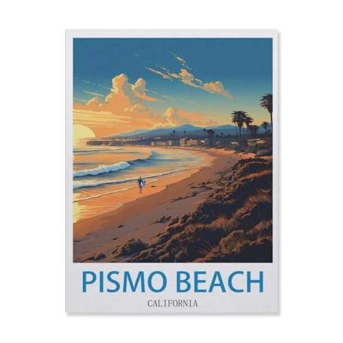 Puzzle für Erwachsene, 1000 Teile, Pismo Beach, Kalifornien, Heimdekoration, Cartoon, Landschaft, Dekompressionsspiel, Gehirn, Herausforderung, Lernspielzeug für Kinder, Puzzles (75 x 50 cm) - EI38 von YYHMKBYY