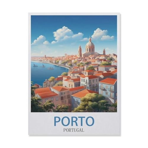 Puzzle für Erwachsene, 1000 Teile, Porto Portugal, See, klassisches Puzzle, Teenager, Jungen, Mädchen, Puzzles für DIY, intellektives Lernspiel, Geschenk, Heimdekoration (38 x 26 cm) - DT88 von YYHMKBYY