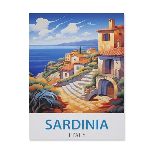 Puzzle für Erwachsene, 1000 Teile, Sardinien, Italien, Lernspiele, Gehirn-Herausforderung, Puzzle für Erwachsene und Kinder (50 x 70 cm) EG36 von YYHMKBYY