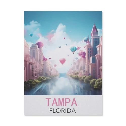 Puzzle für Erwachsene, 1000 Teile, Tampa Florida, Lernspiele, Gehirn-Herausforderung, Puzzle für Erwachsene und Kinder (50 x 70 cm), FL87 von YYHMKBYY