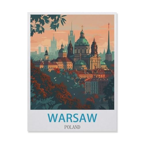 Puzzle für Erwachsene, 1000 Teile, Warschau, Polen, Lernspiele, Gehirn-Herausforderung, Puzzle für Erwachsene und Kinder (50 x 70 cm), FF27 von YYHMKBYY