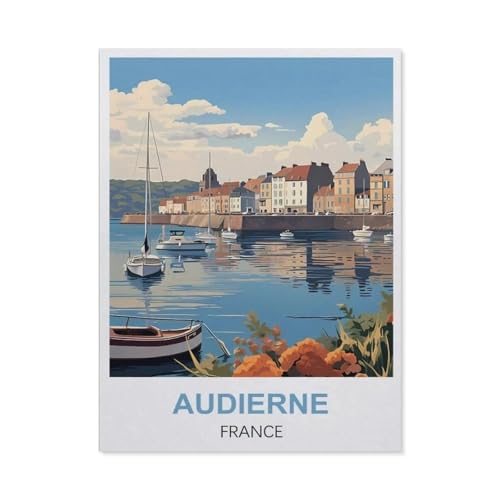 Puzzle für Erwachsene, 1000 Teile, für Erwachsene und Kinder, Audierne Frankreich, Holzpuzzle, Kunstwerk, intellektives Lernspielzeug, Geschenke (75 x 50 cm) - EL41 von YYHMKBYY