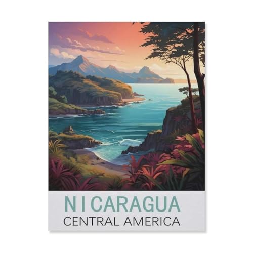 Puzzle für Erwachsene, 1000 Teile, für Erwachsene und Kinder, Nicaragua, Mittelamerika, Kunstwerk, intellektives Lernspielzeug, Geschenke (75 x 50 cm), FL85 von YYHMKBYY