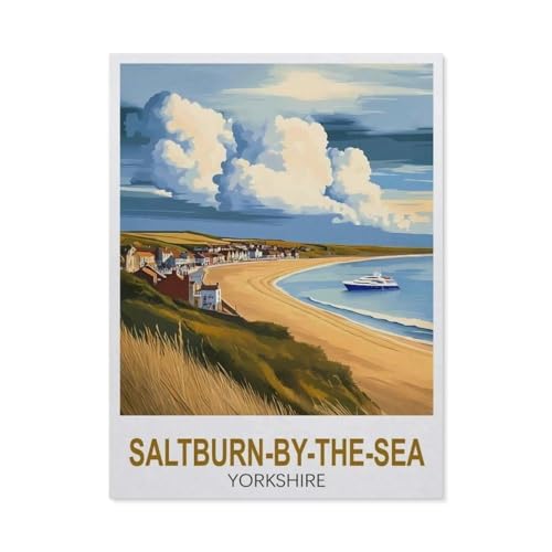 Puzzle für Erwachsene, 1000 Teile, für Erwachsene und Kinder, Saltburn by The Sea Yorkshire, Kunstwerk, intellektives Lernspielzeug, Geschenke (50 x 70 cm), FC25 von YYHMKBYY