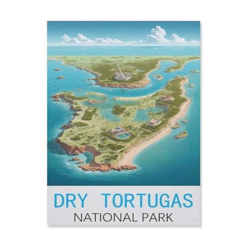 Erwachsene Kinder Puzzles 1000 Teile Puzzle，Dry Tortugas Nationalpark，einfaches Puzzle Spiel Rolle Puzzle Bildung Spielzeug Spiel Familie Dekoration（50x70cm）-FK65 von YYHMKBYY