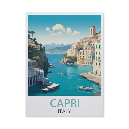 Puzzle für Erwachsene, 1000 Teile für Erwachsene und Kinder, Capri Italien Fluss, Kunstwerk, intellektives Lernspielzeug, Geschenke (50 x 70 cm), EW25 von YYHMKBYY