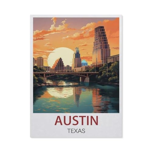 Puzzle für Erwachsene, Austin Texas, Kinder, Teenager, große Familien, Puzzle-Spiel (75 x 50 cm), EW95, 1000 Teile von YYHMKBYY