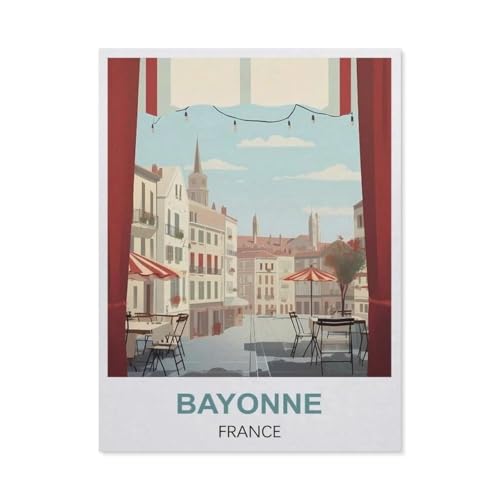 Puzzle für Erwachsene, Bayonne Frankreich, Kinder, Teenager, große Familien, Puzzle-Spiel (50 x 70 cm), EZ35, 1000 Teile von YYHMKBYY