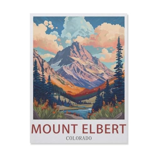 Puzzle für Erwachsene, Colorado Mount Elbert, Kinder, Teenager, große Familien, Puzzle-Spiel (50 x 70 cm), DP94, 1000 Teile von YYHMKBYY