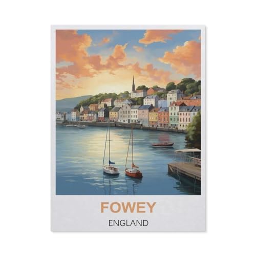 Puzzle für Erwachsene, Fowey England, Lernspiele, Gehirn-Herausforderung, Puzzle für Erwachsene und Kinder (50 x 70 cm), DY26, 1000 Teile von YYHMKBYY