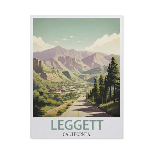 Puzzle für Erwachsene, Leggett Kalifornien, großes Puzzle-Spiel-Kunstwerk für Erwachsene und Jugendliche (50 x 70 cm), DL76, 1000 Teile von YYHMKBYY