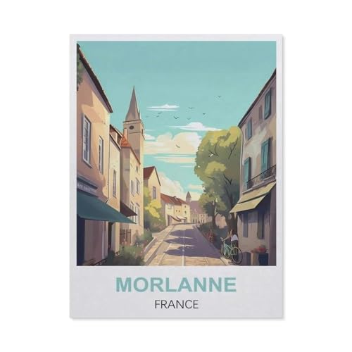 Puzzle für Erwachsene, Morlanne Frankreich, Teenager, Jungen, Mädchen, Puzzle, Premium-Qualität, Spaß, Familie, herausfordernde Puzzles zum Geburtstag (75 x 50 cm), EM87, 1000 Teile von YYHMKBYY