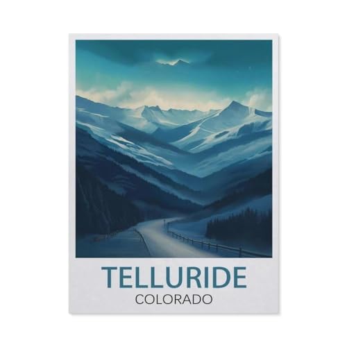 Puzzle für Erwachsene, Puzzle, 1000 Teile, für Erwachsene und Kinder, Telluride Colorado, Holzpuzzle, Kunstwerk, intellektives Lernspielzeug, Geschenke (75 x 50 cm) - EX2 von YYHMKBYY