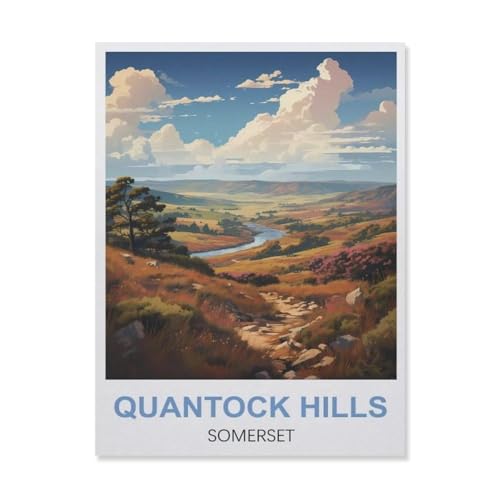 Puzzle für Erwachsene, Quantock Hills Somerset, Kinder, Teenager, große Familien, Puzzle-Spiel (50 x 70 cm), EQ44, 1000 Teile von YYHMKBYY