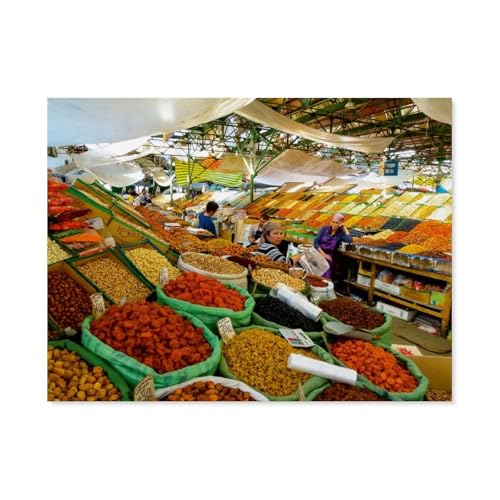 Puzzle für Erwachsene 1000 Teile，Basar in Bischkek, Kirgistan，Puzzles für Erwachsene Pädagogisches Spiel Herausforderung Spielzeug 1000 Teile Puzzles für Erwachsene Kinder（75x50cm）-AY87 von YYHMKBYY
