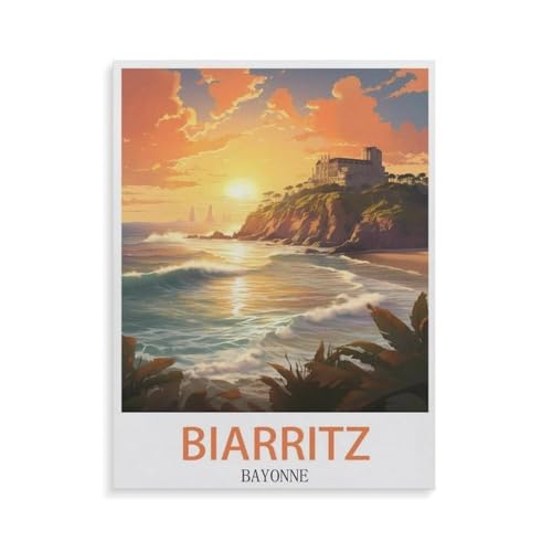 Puzzle für Erwachsene 1000 Teile，Biarritz Bayonne，für Erwachsene und Kinder, Papier Puzzle, Kunstwerk, geistiges Lernspielzeug, Geschenke（50x70cm）-GQ28 von YYHMKBYY
