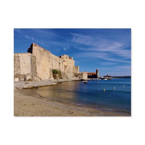 Puzzle für Erwachsene 1000 Teile，Collioure - Perle der Cote Vermeille，für Erwachsene und Kinder, Holz Puzzle, Kunstwerk, geistiges Lernspielzeug, Geschenke（75x50cm）-AZ57 von YYHMKBYY