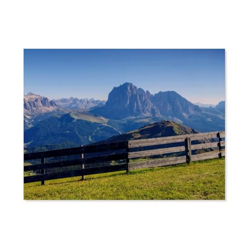 Puzzle für Erwachsene 1000 Teile，Das Grödner Tal - Im Herzen der Dolomiten，Puzzles für Erwachsene Pädagogisches Spiel Herausforderung Spielzeug 1000 Teile Puzzles für Erwachsene Kinder（38x26cm）-AU46 von YYHMKBYY