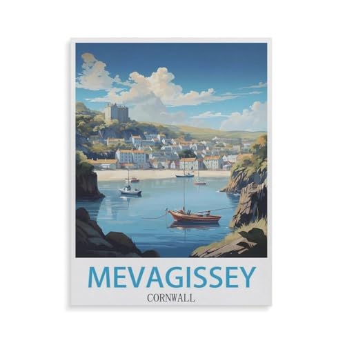 Puzzle für Erwachsene 1000 Teile，Mevagissey Cornwall，für Erwachsene und Kinder, Papier Puzzle, Kunstwerk, geistiges Lernspielzeug, Geschenke（50x70cm）-GQ91 von YYHMKBYY