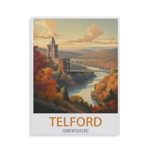 Puzzle für Erwachsene 1000 Teile，Telford Shropshire，für Erwachsene und Kinder, Holz Puzzle, Kunstwerk, geistiges Lernspielzeug, Geschenke（75x50cm）-GS17 von YYHMKBYY