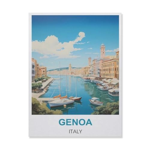 Puzzle in Genua, Italien, 1000 Teile, für Teenager, Kinder, Unterhaltung, Spielzeug, Gehirn-Herausforderung, Puzzle (75 x 50 cm), FF30 von YYHMKBYY