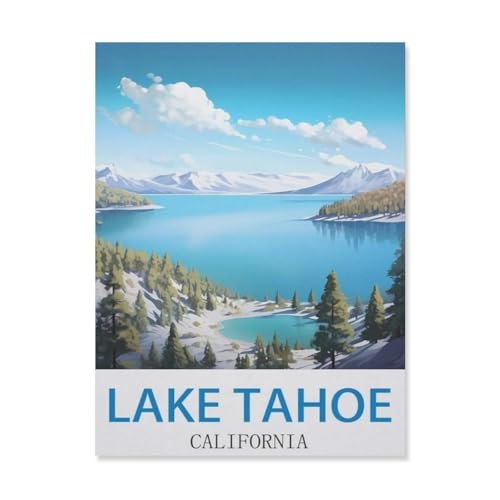 Puzzle mit 1000 Teilen, Puzzle, Lake Tahoe, Kalifornien, Erwachsene, Freizeit, Unterhaltung, Kinder, Lernspielzeug (75 x 50 cm) -EH53 von YYHMKBYY