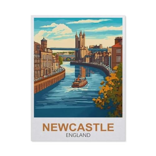 Puzzle mit 1000 Teilen, Puzzle, Newcastle, England, Erwachsene, Freizeit, Unterhaltung, Kinder, Lernspielzeug (50 x 70 cm), FB44 von YYHMKBYY